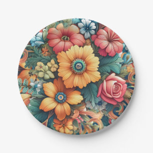 Gorgeous Bouquet of Flowers Paper Plates