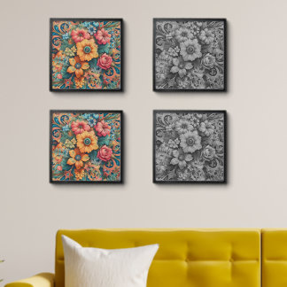 Gorgeous Bouquet of Flowers Peel And Stick Photo Tile