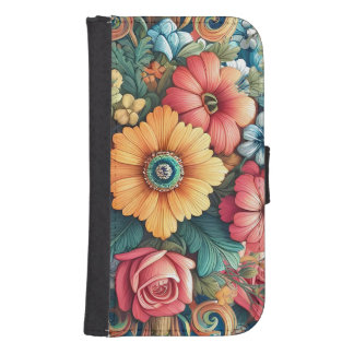 Gorgeous Bouquet of Flowers Galaxy S4 Wallet Case