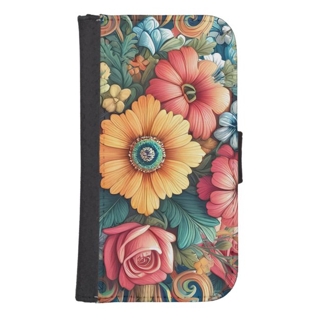 Gorgeous Bouquet of Flowers Samsung Galaxy Wallet Case (Front)