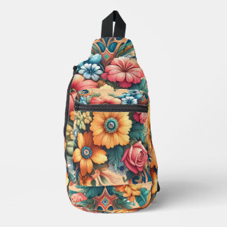 Gorgeous Bouquet of Flowers Sling Bag