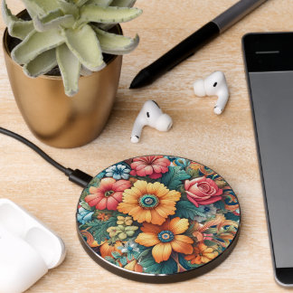 Gorgeous Bouquet of Flowers Wireless Charger