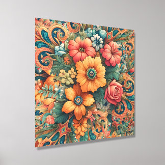 Gorgeous Bouquet of Flowers Wood Photo Tile