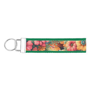 Gorgeous Bouquet of Flowers Wrist Keychain