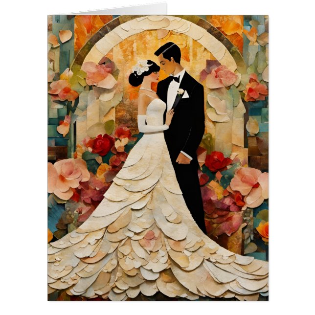 Gorgeous Bride and Groom Collage Cards (Front)