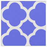 Gorgeous Brilliant Blue Quatrefoil Pattern Fabric