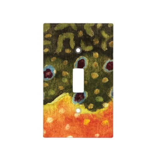 Gorgeous Brook Trout Fly Fishing Fisherman Angler Light Switch Cover