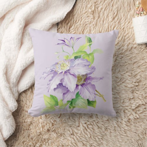 Gorgeous Bunch Of Lilac Flowers Throw Pillow