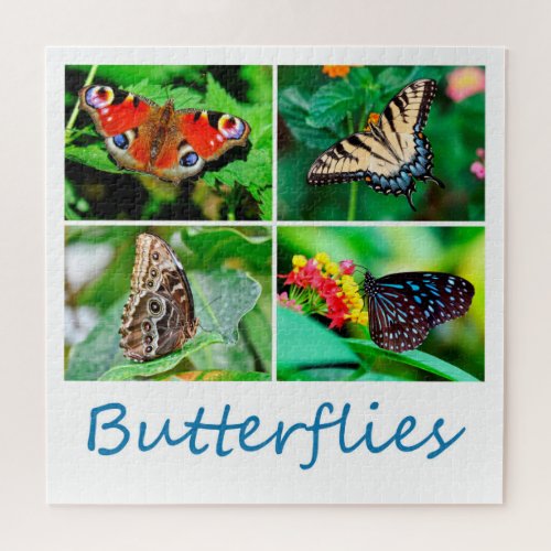 Gorgeous Butterflies Collage 4 Photos Age 10 Jigsaw Puzzle