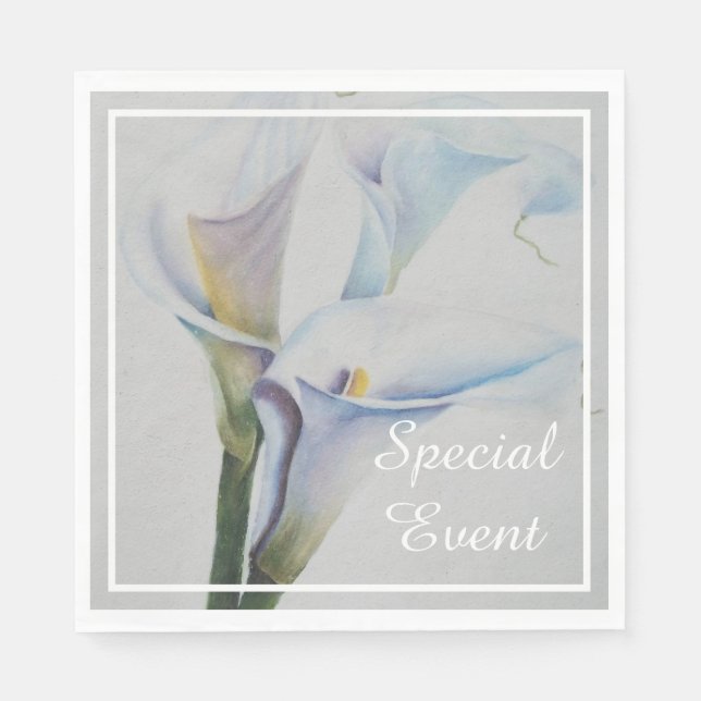 Gorgeous Calla Lilies Party Napkins (Front)