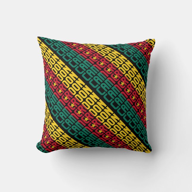 Gorgeous Cameroon National Flag Throw Pillow (Front)