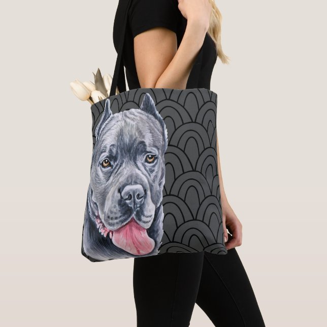 Gorgeous Cane Corsa On Grey Pattern Background Tote Bag (Close Up)