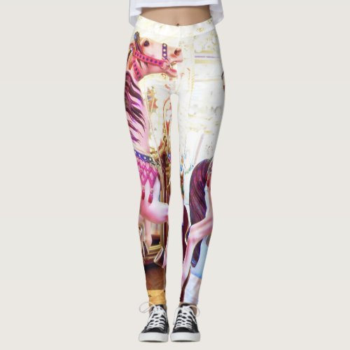 Gorgeous Carousel Horse 4 Leggings