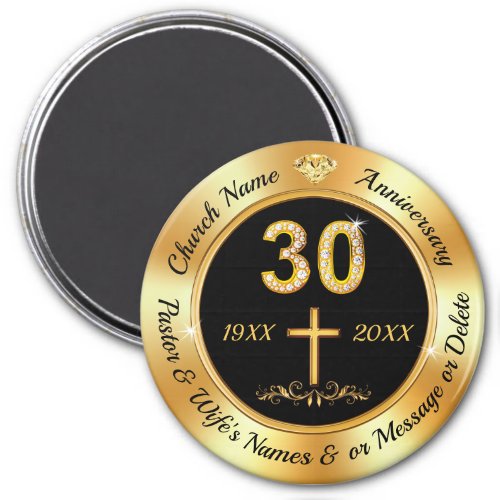 Gorgeous Cheap 30 year Church Anniversary Ideas Magnet