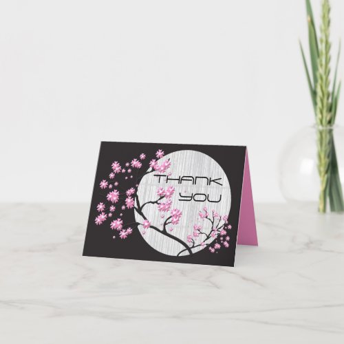 Gorgeous Cherry Blossom Thank You Card