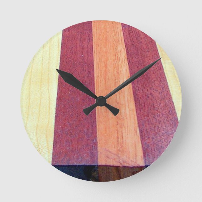 GORGEOUS CHERRY WOODS ROUND CLOCK (Front)