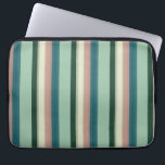 Gorgeous Chic Striped Laptop Sleeve<br><div class="desc">Blush pink,  sage green,  navy blue,  cream</div>