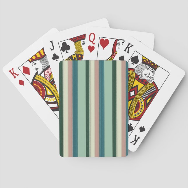 Gorgeous Chic Striped Poker Cards (Back)