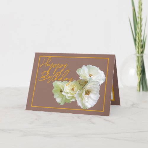 Gorgeous Chic White Rose Floral Bouquet Birthday