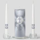 Gorgeous Christian Personalized Unity Candle Set