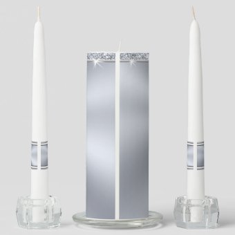 Gorgeous Christian Personalized Unity Candle Set | Zazzle