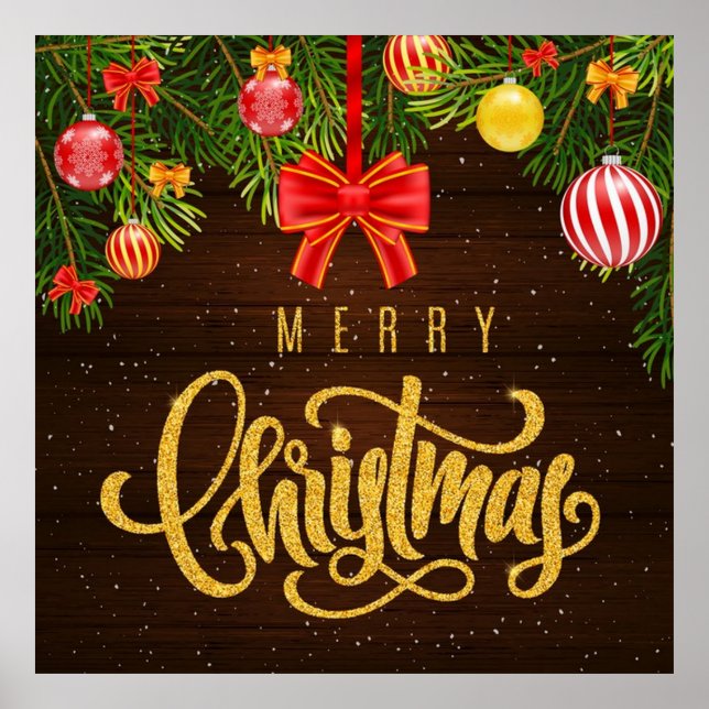 Gorgeous Christmas Glitter Poster (Front)