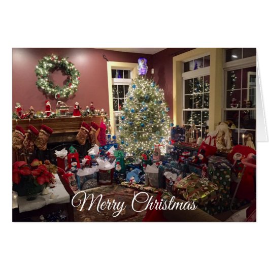 Gorgeous Christmas Tree and Decorations Card (Front Horizontal)