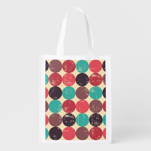 Gorgeous Circle Pattern Wallpaper Grocery Bag