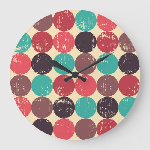 Gorgeous Circle Pattern Wallpaper Large Clock