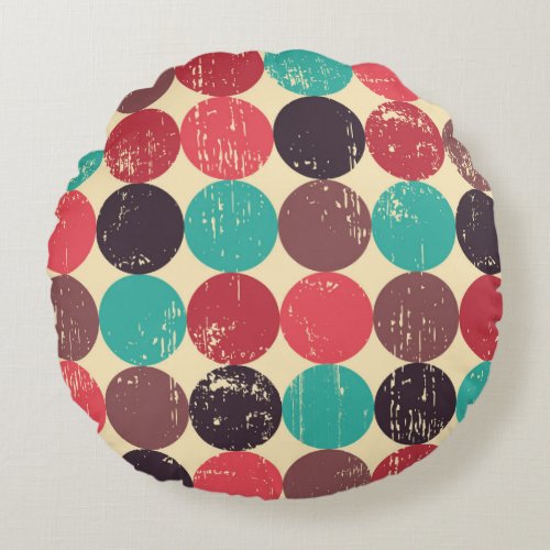 Gorgeous Circle Pattern Wallpaper Round Pillow
