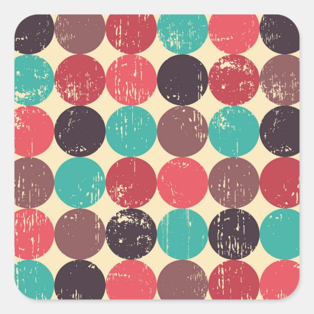 Gorgeous Circle Pattern Wallpaper Square Sticker (Front)