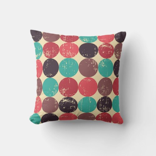 Gorgeous Circle Pattern Wallpaper Throw Pillow