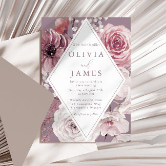 Gorgeous Classic Floral Frame Botanical Wedding Invitation