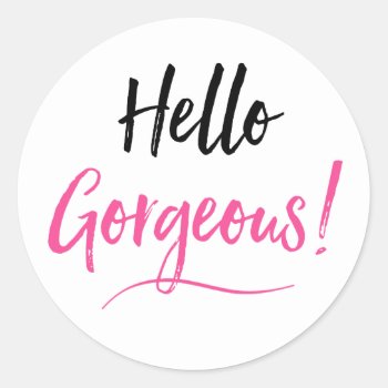"gorgeous" Classic Round Sticker by LadyDenise at Zazzle