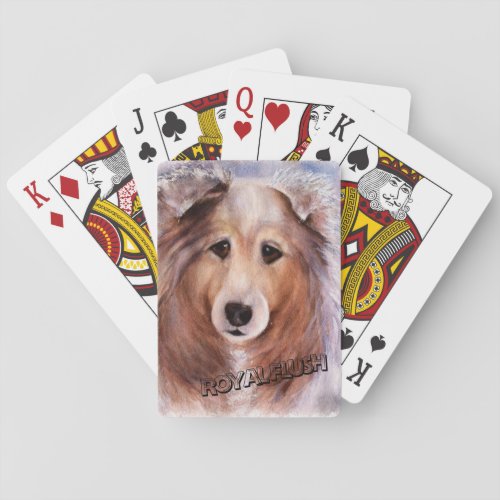 GORGEOUS COLLIE PLAYING CARDS