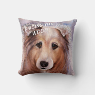 GORGEOUS COLLIE THROW PILLOW