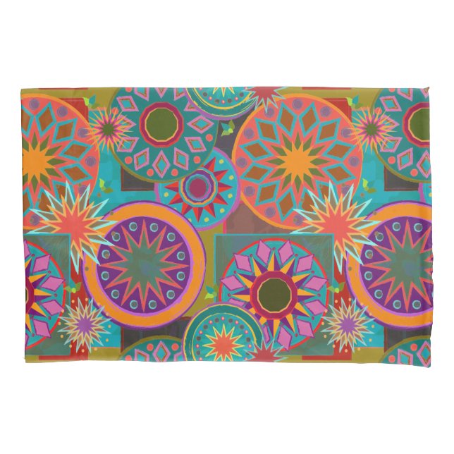 Gorgeous Colorful Exotic Pillowcase  (Front)