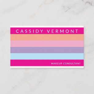 Gorgeous Colorful Makeup Hair Professional  Business Card
