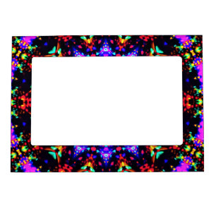 Gorgeous Colorful Pattern Blue Red Black Pink Magnetic Frame