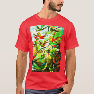 Gorgeous Colorful Vintage Hummingbird Species Coll T-Shirt