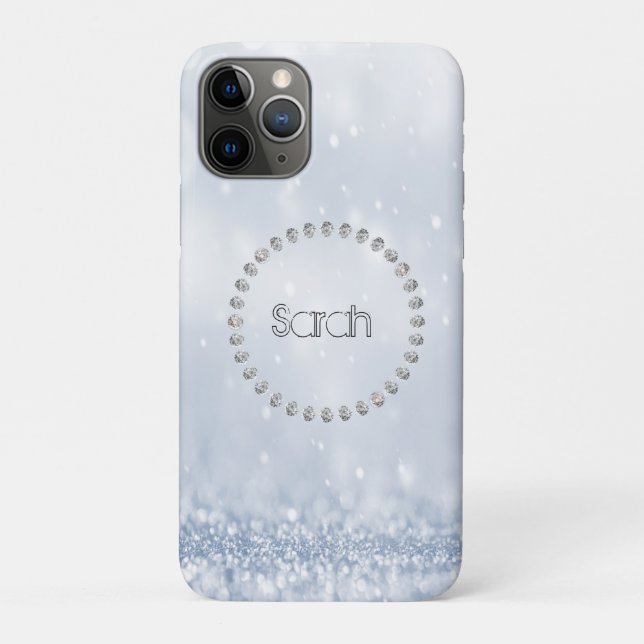 Gorgeous Cool Blue Sequins Case-Mate iPhone Case (Back)
