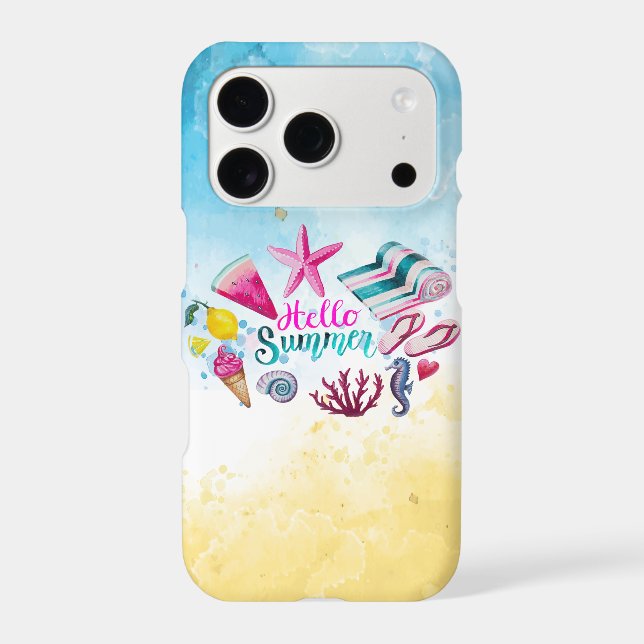 Gorgeous Cool Hello Summer Iphone Case (Back)