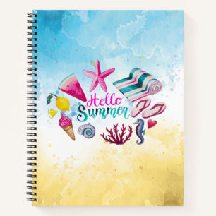 Gorgeous Cool Hello Summer Notebook