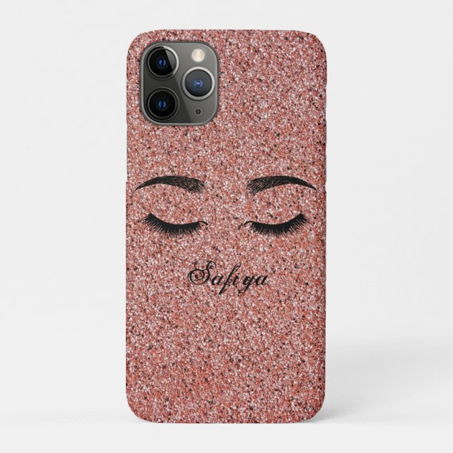 Gorgeous Cool Pink Faux Lashes Case-Mate iPhone Case (Back)