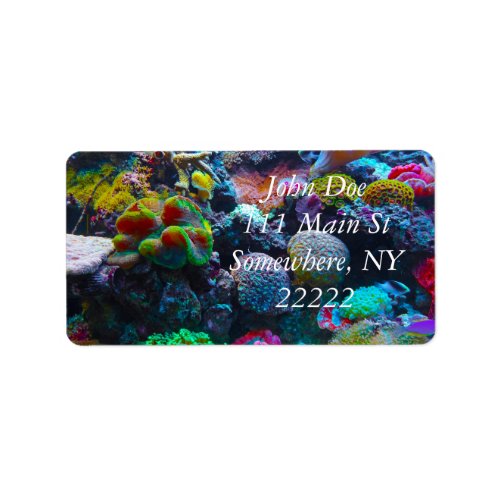 Gorgeous Coral Reef Label