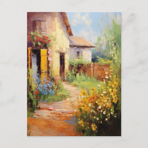Gorgeous Country Home Painting Postcard