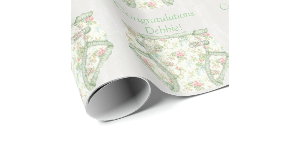 Custom Personalized Baby Shower Gift Wrapping Paper Zazzle