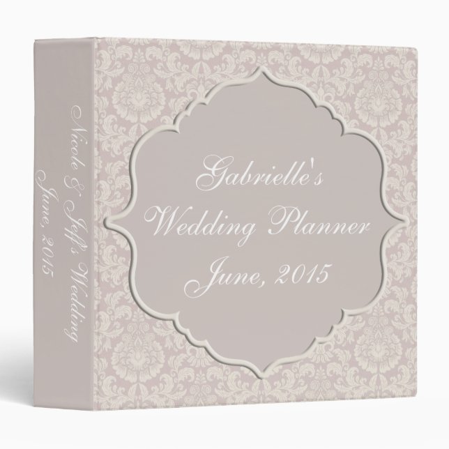 Gorgeous Custom Romantic Elegant Wedding Binder (Front/Spine)