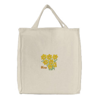 Gorgeous Daffodil Customizable Embroidered Tote