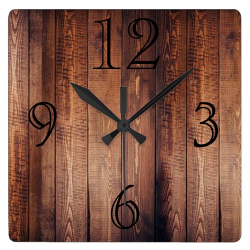 Gorgeous Dark Wood-look Wall Clock